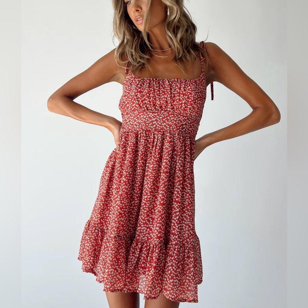 Princess Polly The Bonnie Mini Dress Maroon